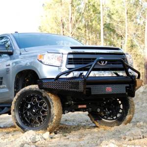 Fab Fours - Fab Fours TT07-K1862-1 Black Steel Front Bumper with Pre-Runner Bar Guard for Toyota Tundra 2007-2013 - Image 4
