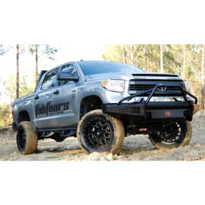 Fab Fours - Fab Fours TT14-K2862-1 Black Steel Front Bumper with Pre-Runner Bar Guard for Toyota Tundra 2014-2019 - Image 2