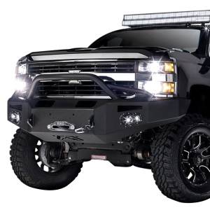 Fab Fours - Fab Fours CH05-A1352-1 Premium Winch Front Bumper with Pre-Runner Guard for Chevy Silverado 2500/3500 2003-2007 - Image 2