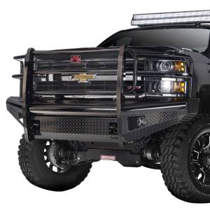 Fab Fours CH05-S1360-1 Black Steel Front Bumper with Grille Guard for Chevy Silverado 2500/3500 2003-2006