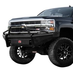 Fab Fours CH05-S1362-1 Black Steel Front Bumper with Pre-Runner Guard for Chevy Silverado 2500/3500 2003-2006