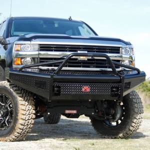 Fab Fours - Fab Fours CH11-S2762-1 Black Steel Front Bumper with Pre-Runner Guard for Chevy Silverado 2500/3500 2011-2014 - Image 3