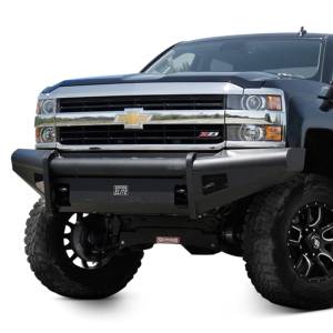Fab Fours - Fab Fours CH05-Q1361-1 Black Steel Elite Smooth Front Bumper for Chevy Silverado 2500/3500 2003-2006 - Image 2