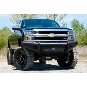 Fab Fours - Fab Fours CH05-Q1361-1 Black Steel Elite Smooth Front Bumper for Chevy Silverado 2500/3500 2003-2006 - Image 3