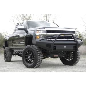 Fab Fours - Fab Fours CH05-Q1362-1 Black Steel Elite Smooth Front Bumper with Pre-Runner Guard for Chevy Silverado 2500/3500 2003-2006 - Image 3