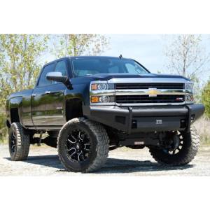 Fab Fours - Fab Fours CH08-Q2061-1 Black Steel Elite Smooth Front Bumper for Chevy Silverado 2500/3500 2007-2010 - Image 3