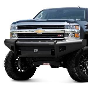 Fab Fours - Fab Fours CH08-Q2061-1 Black Steel Elite Smooth Front Bumper for Chevy Silverado 2500/3500 2007-2010 - Image 4
