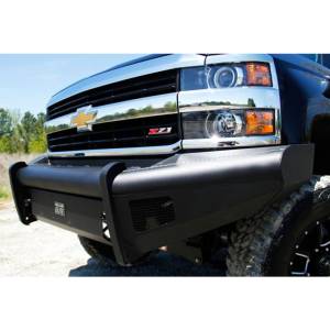Fab Fours - Fab Fours CH08-Q2061-1 Black Steel Elite Smooth Front Bumper for Chevy Silverado 2500/3500 2007-2010 - Image 5