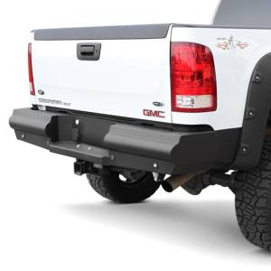 Fab Fours - Fab Fours CH08-U1450-1 Black Steel Elite Smooth Rear Bumper for GMC Sierra 2500/3500 2007-2010 - Image 2