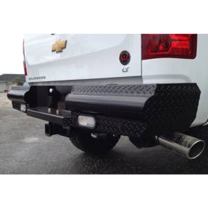 Fab Fours - Fab Fours CH99-T1250-1 Black Steel Rear Bumper for Chevy Silverado 2500/3500 1999-2007 - Image 3