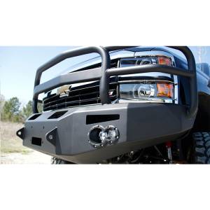 Fab Fours CH14-A3050-1 Premium Winch Front Bumper with Grille Guard for Chevy Silverado 2500/3500 2015-2019