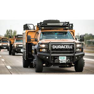 Fab Fours - Fab Fours CH14-Q3060-1 Black Steel Elite Smooth Front Bumper with Grille Guard for Chevy Silverado 2500/3500 2015-2019 - Image 2