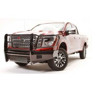 Fab Fours - Fab Fours NT16-K3760-1 Black Steel Front Bumper with Grille Guard for Nissan Titan XD 2016-2019 - Image 2