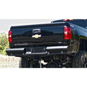 Fab Fours - Fab Fours CH14-U3050-1 Black Steel Elite Smooth Rear Bumper for Chevy Silverado 2500/3500 2015-2019 - Image 2