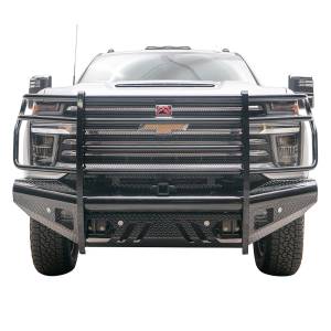 Fab Fours CH20-S4960-1 Black Steel Front Bumper with Grille Guard for Chevy Silverado 2500/3500 2020-2021