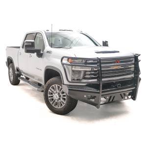 Fab Fours - Fab Fours CH20-S4960-1 Black Steel Front Bumper with Grille Guard for Chevy Silverado 2500/3500 2020-2021 - Image 2