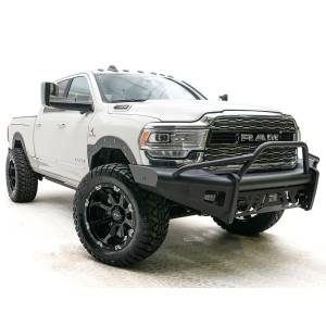 Fab Fours - Fab Fours DR19-Q4462-1 Black Steel Elite Smooth Front Bumper with Pre-Runner Guard for Dodge Ram 2500/3500 2019-2021 - Image 2