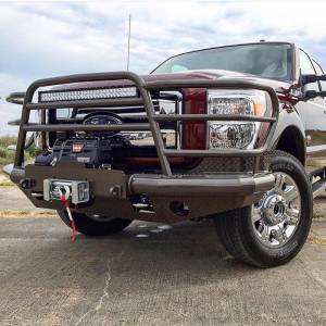 Tough Country - Tough Country DFR0800FLFSMW Deluxe Winch Front Bumper for Ford F250/F350 2008-2010 - Image 2