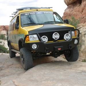 Aluminess - Aluminess 210001 Front Bumper with Brush Guard for Ford Econoline Van 1992-2007 - Image 7