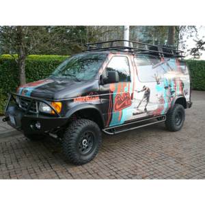 Aluminess - Aluminess 210027 Nerf Bars for Ford Econoline Van 1992-2014 - Image 2