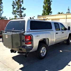 Aluminess - Aluminess 210028 Rear Bumper with Brush Guard and Swing Arm for Chevy Silverado 2500/3500 2007-2010 - Image 2