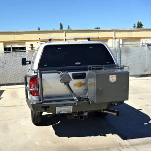 Aluminess - Aluminess 210028 Rear Bumper with Brush Guard and Swing Arm for Chevy Silverado 2500/3500 2007-2010 - Image 3