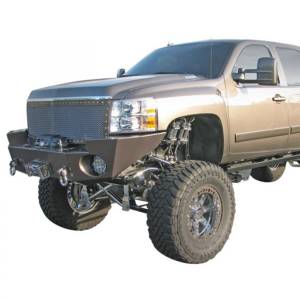 Aluminess - Aluminess 210038 Front Bumper with Brush Guard for Chevy Silverado 2500/3500 2007-2010 - Image 2