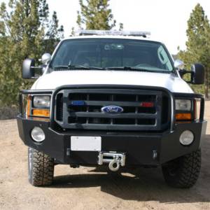 Aluminess - Aluminess 210040 Front Bumper with Brush Guard for Ford F250/F350 2005-2007 - Image 1