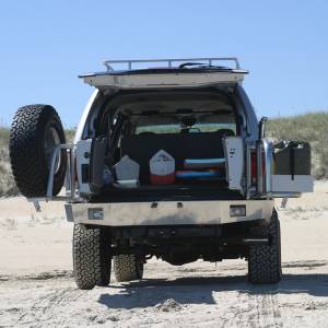 Aluminess - Aluminess 210043 Rear Bumper with Brush Guard and Swing Arm for Ford Excursion 1999-2005 - Image 4