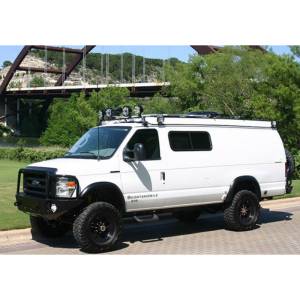 Aluminess - Aluminess 210048 Front Bumper with Brush Guard for Ford Econoline Van 2008-2014 - Image 2