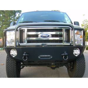 Aluminess - Aluminess 210048 Front Bumper with Brush Guard for Ford Econoline Van 2008-2014 - Image 5