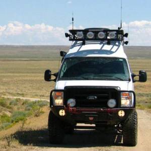 Aluminess - Aluminess 210048 Front Bumper with Brush Guard for Ford Econoline Van 2008-2014 - Image 6