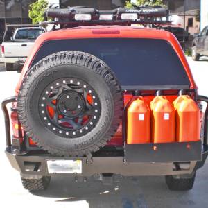 Aluminess 210058 Rear Bumper with Brush Guard and Swing Arm (No Hitch) for Toyota Tacoma 2005-2015