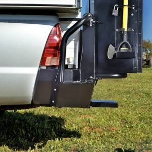 Aluminess - Aluminess 210059 Rear Bumper with Brush Guard and Swing Arm (No Hitch) for Toyota Tacoma 2005-2015 - Image 4