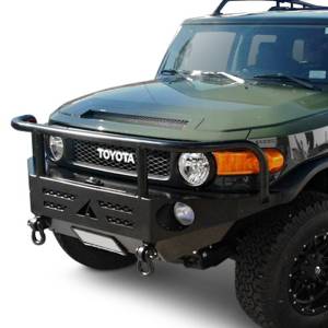 Aluminess - Aluminess 210075 Aluminum Front Bumper with Brush Guard for Toyota FJ Cruiser 2007-2014 - Image 4