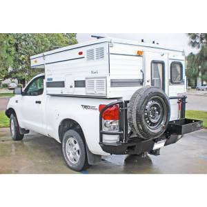 Aluminess - Aluminess 210081 Rear Bumper with Brush Guard and Swing Arm for Toyota Tundra 2007-2013 - Image 3