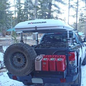 Aluminess - Aluminess 210081 Rear Bumper with Brush Guard and Swing Arm for Toyota Tundra 2007-2013 - Image 4