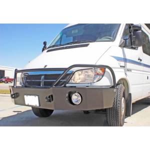 Aluminess - Aluminess 210164 Non Winch Front Bumper with Brush Guard for Mercedes Sprinter 2003-2006 - Image 4