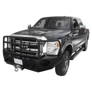 Aluminess - Aluminess 210188 Front Bumper with Brush Guard 2500/3500 for Ford F250/F350 2011-2016 - Image 1