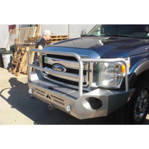 Aluminess - Aluminess 210238 Front Bumper with Brush Guard for Ford F250/F350 2011-2016 - Image 3