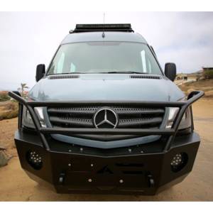 Aluminess - Aluminess 210262 Winch Front Bumper with Brush Guard Winch Ready for Mercedes Sprinter 2014-2018 - Image 3