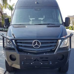 Aluminess - Aluminess 210262 Winch Front Bumper with Brush Guard Winch Ready for Mercedes Sprinter 2014-2018 - Image 4