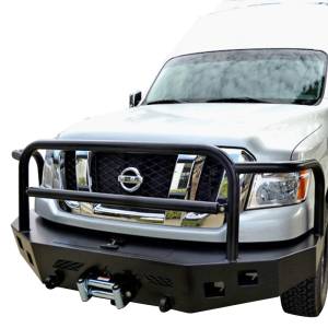 Aluminess 210283 Slimline Front Bumper with Bull Bar for Nissan NV 2011-2018