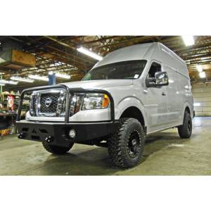 Aluminess - Aluminess 210283 Slimline Front Bumper with Bull Bar for Nissan NV 2011-2018 - Image 4