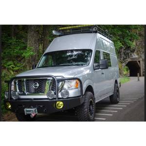 Aluminess - Aluminess 210283 Slimline Front Bumper with Bull Bar for Nissan NV 2011-2018 - Image 6