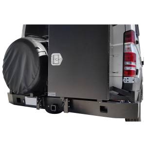 Aluminess - Aluminess 210288 Rear Bumper with Hitch and Swing Arm - Single Rear Wheel for Mercedes Sprinter 2007-2018 - Image 2