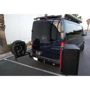Aluminess - Aluminess 210288 Rear Bumper with Hitch and Swing Arm - Single Rear Wheel for Mercedes Sprinter 2007-2018 - Image 3