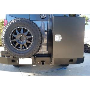 Aluminess - Aluminess 210288 Rear Bumper with Hitch and Swing Arm - Single Rear Wheel for Mercedes Sprinter 2007-2018 - Image 4
