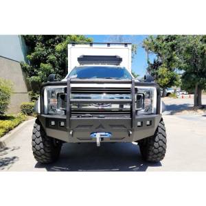 Aluminess - Aluminess 210318 Front Bumper with Brush Guard for Ford F250/F350/F450/F550 2017-2020 - Image 3