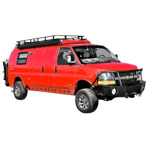 Aluminess 210417 Extended Body Gutter Mount Roof Rack for Chevy Express Van 2003-2020